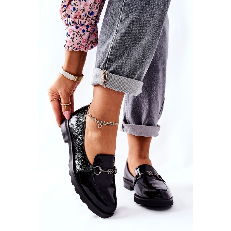 Nicole lakkozott fekete cipő 2667 1