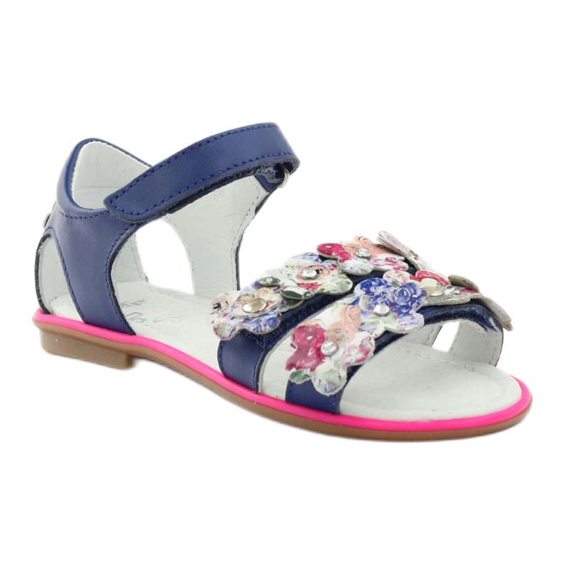 Bartek Sandalki Gladiatikki 16168 Kukoricavirág, virágokkal díszítve kék 1