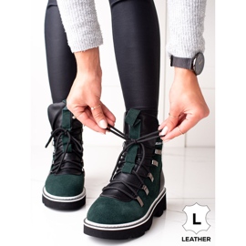 Bőr ARTIKER csizma zöld 1