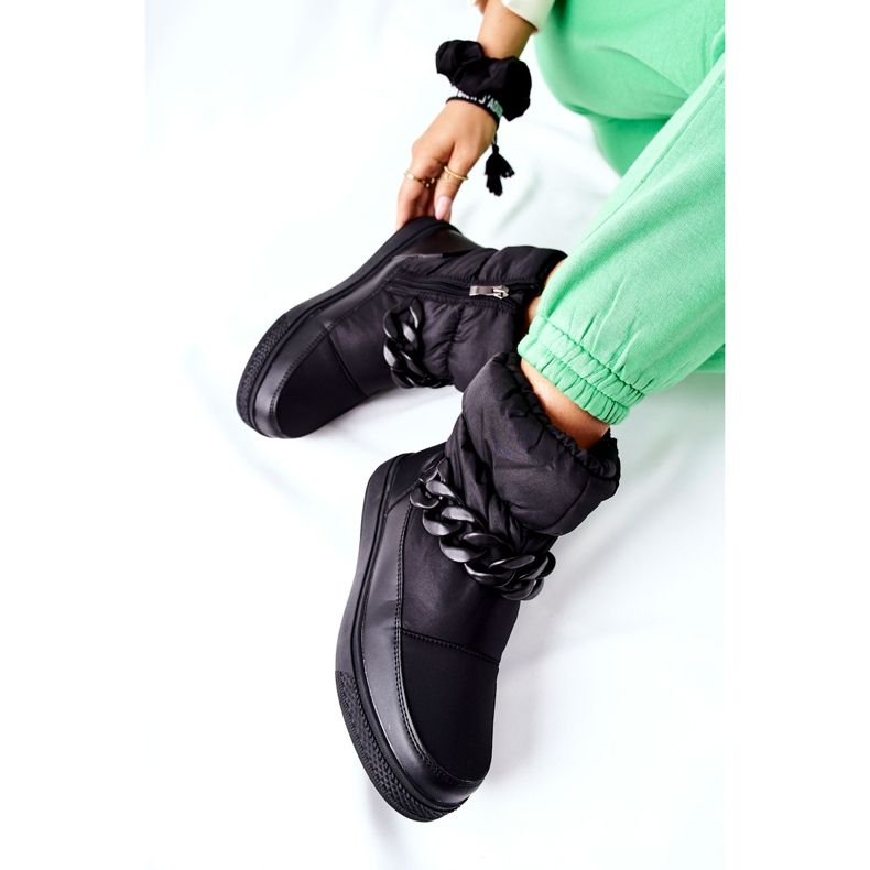 S.Barski Női fekete Khariche meleg hócsizma 1