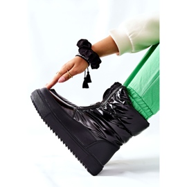 S.Barski Női fekete Monile meleg hócsizma 2