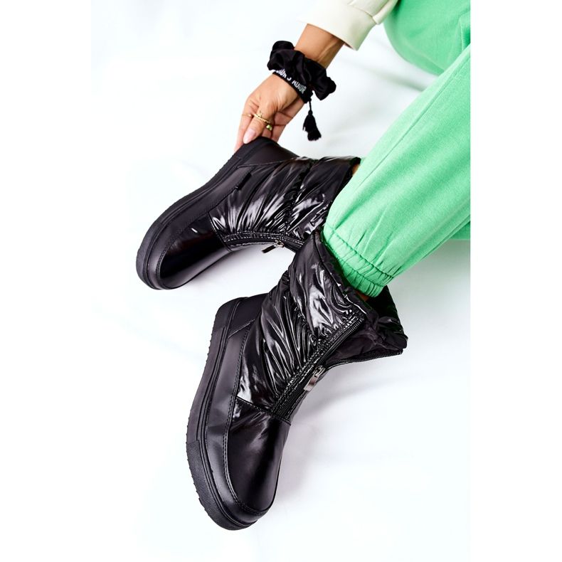 S.Barski Női fekete Monile meleg hócsizma 1