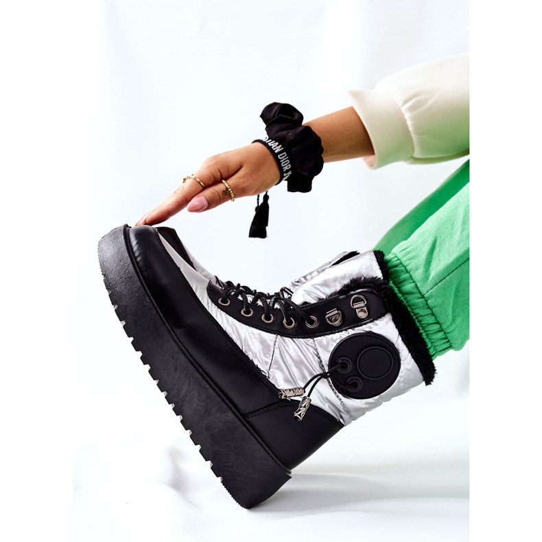 S.Barski Női ezüst meleg kennilis hócsizma fekete 2 S.Barski Női ezüst meleg kennilis hócsizma fekete 2