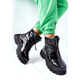 Vinceza Női Trappers Fekete Csizma Echowen 2