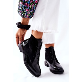 Velúr meleg csizma Sergio Leone BT401 fekete 1