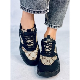 Isla Black Trainers bézs fekete 1