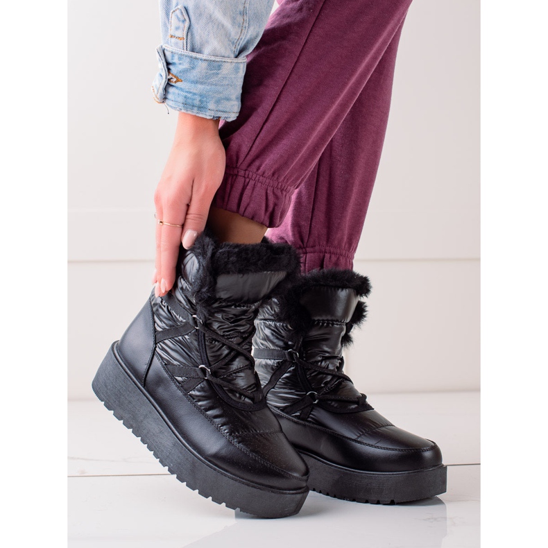 S. BARSKI Czarne Śniegowce S.BARSKI fekete 1 S. BARSKI Czarne Śniegowce S.BARSKI fekete 1