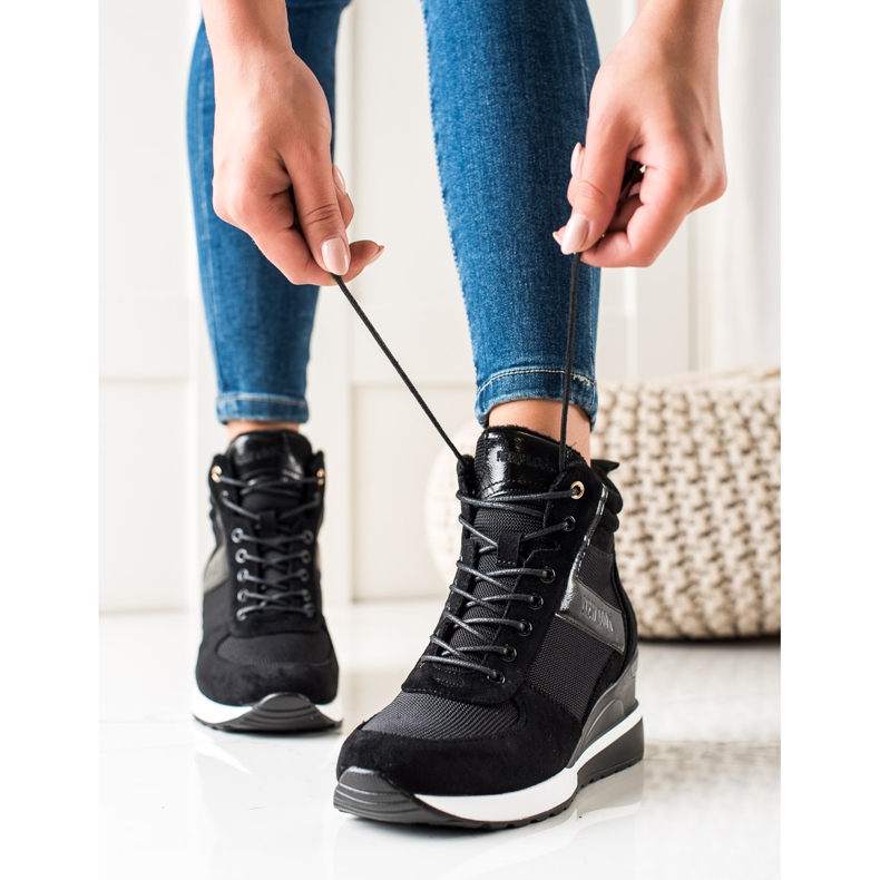 W. Potocki Cipők On Wedge Potocki fekete 2