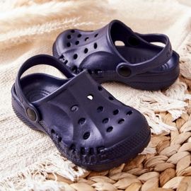 Flameshoes Gyermekotthon papucsok Navy Blue Crocs sötétkék 2