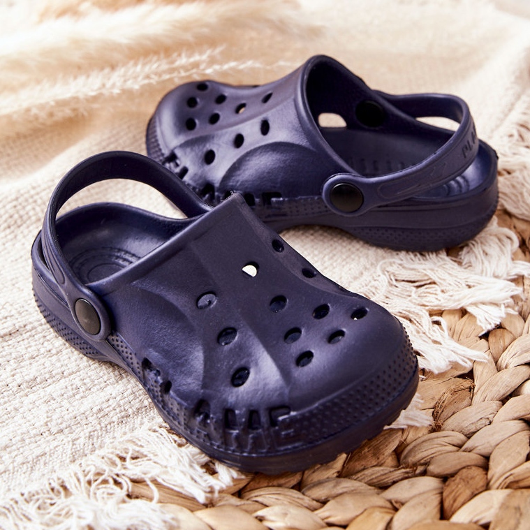 Flameshoes Gyermekotthon papucsok Navy Blue Crocs sötétkék 2