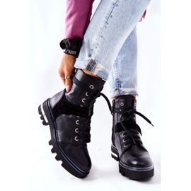 Maciejka fekete bőrű munkáscsizma 05219-01 1