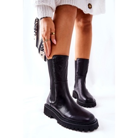 Magas csizma Jodhpur Big Star II274416 Fekete 1