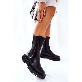 Magas csizma Jodhpur Big Star II274416 Fekete 2