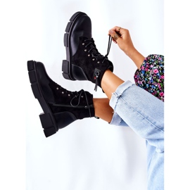 POTOCKI Bőrcsizma Dolgozók kötötték az utat! fekete 2