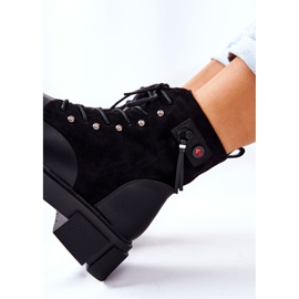 POTOCKI Bőrcsizma Dolgozók kötötték az utat! fekete 1