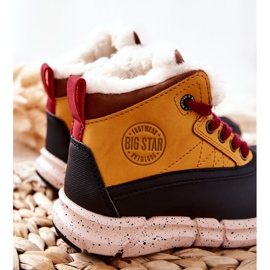 Gyermek meleg csizma Big Star II374072 Teve barna fekete narancssárga 2