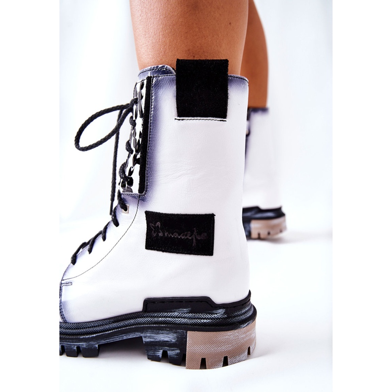 Bőr csizma Meleg csizma Maciejka Fehér 05113-11 fekete 1