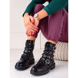 TRENDI Fekete munkások strasszokkal 1