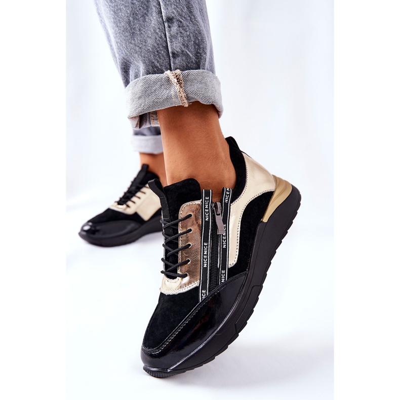 POTOCKI Bőr sportcipők Cipők Fekete Arany Minor 2