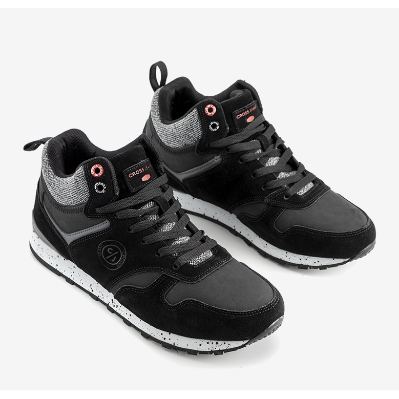 Férfi fekete cipők Cross Jeans Merle szürke 1