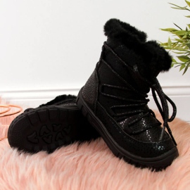 Szigetelt csizma Jr EVE325A fekete fehér 2 Szigetelt csizma Jr EVE325A fekete fehér 2