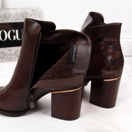 Csizma szigetelt kígyóbőr Potocki W WOL31B barna 2 Csizma szigetelt kígyóbőr Potocki W WOL31B barna 2