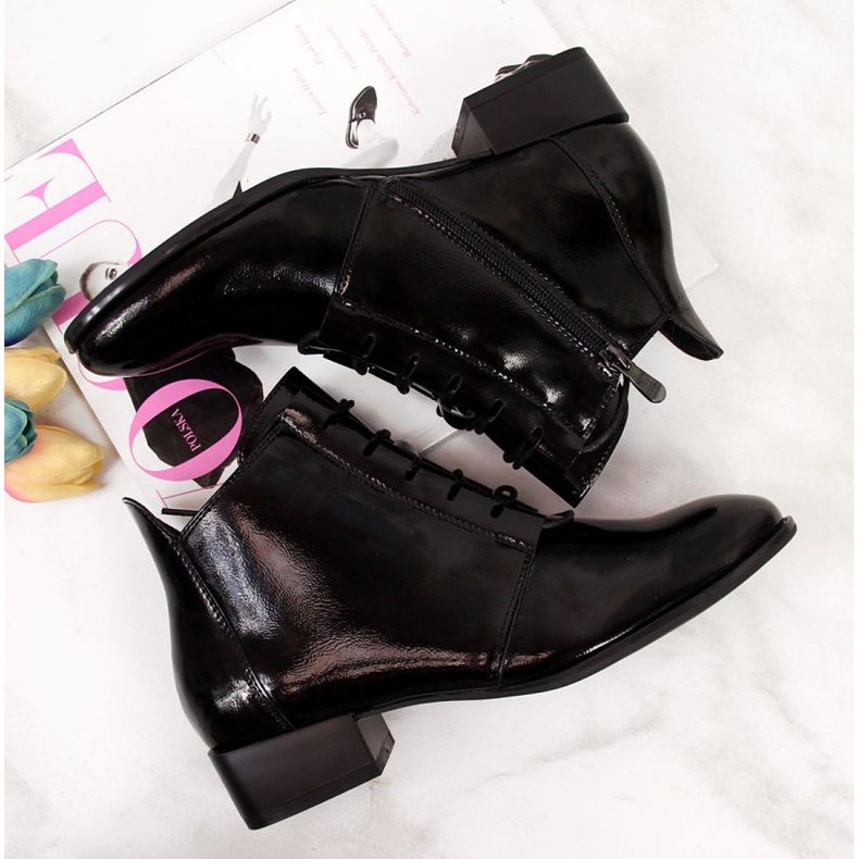 Csizma szigetelés nélküli lakkozott Potocki W WOL33A fekete 1 Csizma szigetelés nélküli lakkozott Potocki W WOL33A fekete 1