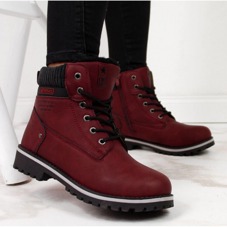 Hőszigetelt túracipő Hírek W EVE317B bordó 1