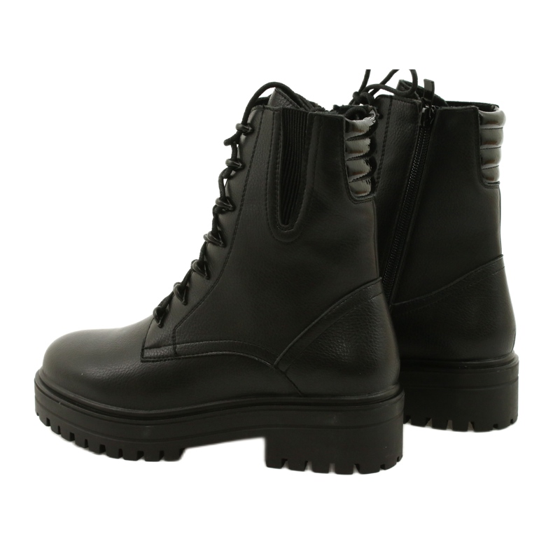 Csizma Bőr Sergio Leone TR756 Csipkézett fekete 2