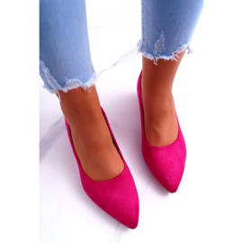 PS1 Klasszikus női pumpák Suede Fuchsia Rheya rózsaszín 4