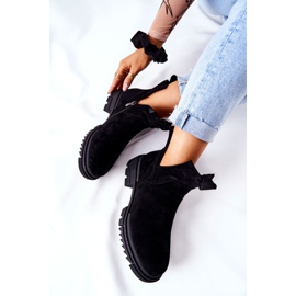 POTOCKI Fekete Corano csizma kivágott cipzárral 1