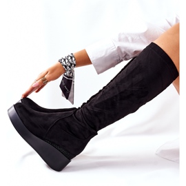 S.Barski Velúr ék csizma S. Barski Fekete Celina 5