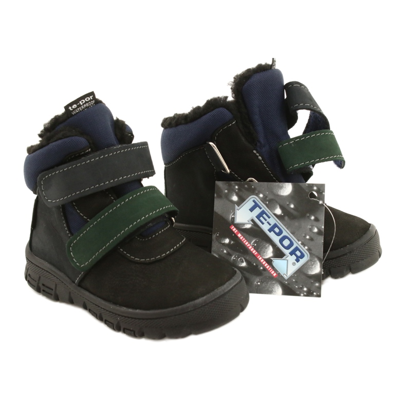 Fiúk csizmája vízálló membránnal Mazurek 1360 fekete és sötétkék 7