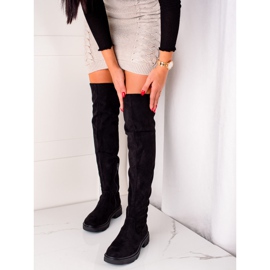 Seastar Magas velúr comb magas csizma fekete 2