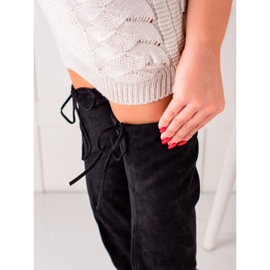 Seastar Magas velúr comb magas csizma fekete 1