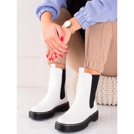 S. BARSKI Magas Chelsea csizma az S.BARSKI platformon fehér 1