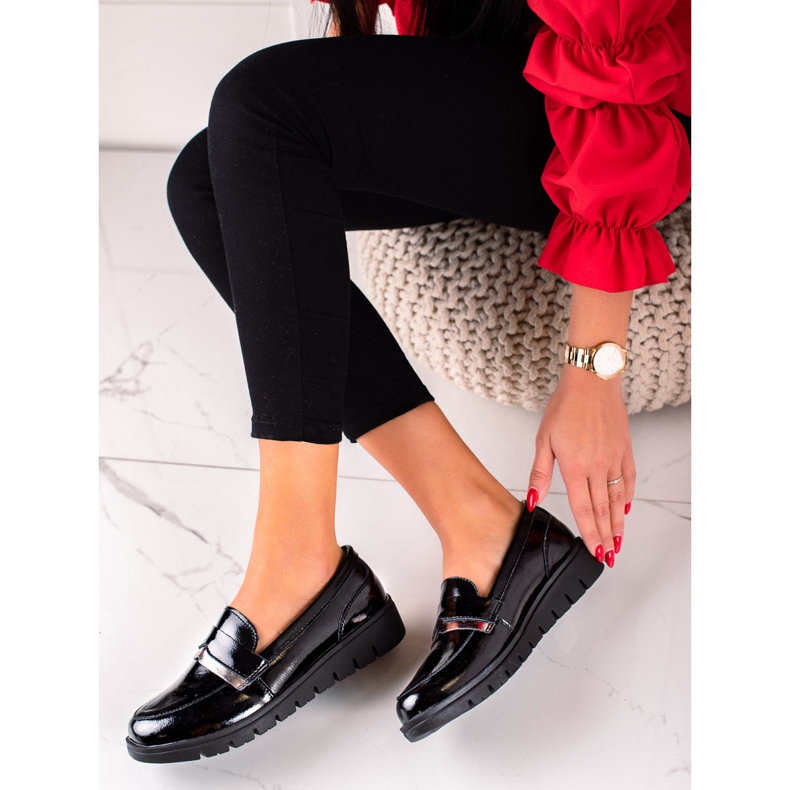 Filippo Kényelmes bőr cipő fekete 1