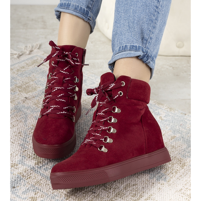 Carmona téli cipők bordó 2