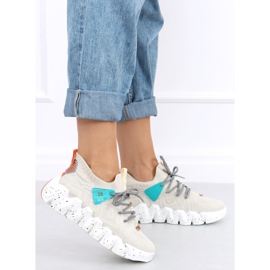 Magas talpú bézs NB387 Bézs színű sportcipő 2