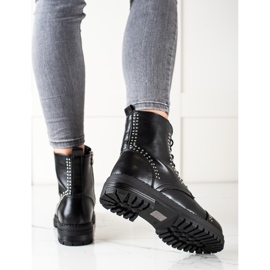 Super Me Klasszikus bakancsfogók Eco bőrből fekete 1