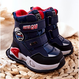 PJ2 Meleg hócsizma Csizma tépőzárral Navy Blue Rizie sötétkék 1