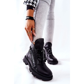 Szőrmével felmelegített csizma Sergio Leone Black TR740 fekete 1