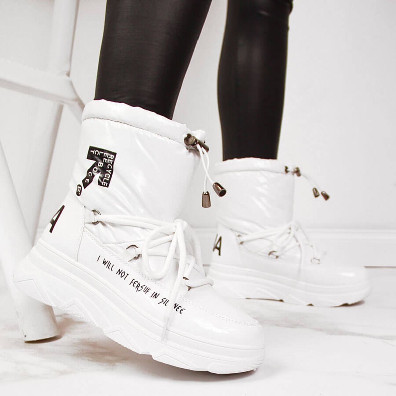 Hócsizma a Vinceza W JAN48B platformon fehér 1