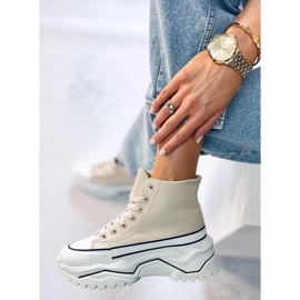 Corbel Beige magas talpú cipők bézs 2