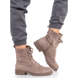 Bente Khaki fűzős munkásai bézs 2 Bente Khaki fűzős munkásai bézs 2