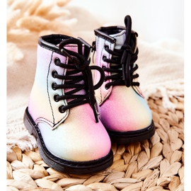 FR1 Meleg gyermekcsizma cipzárral Pasztell Goopy sokszínű 1