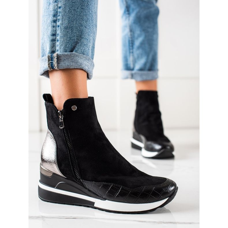 W. Potocki Csizma Wedge Potocki fekete 1