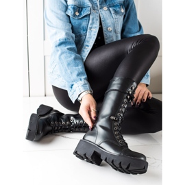 Női csizma Big Star II274115 fekete 2