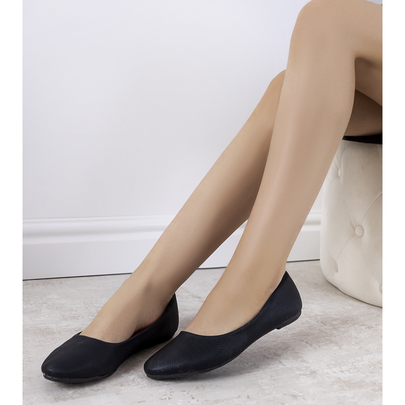 Fekete öko-velúr balerinák a Silmától 2