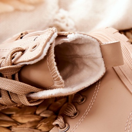 FR1 Gyermek bőr meleg cipők bézs Bomi 1